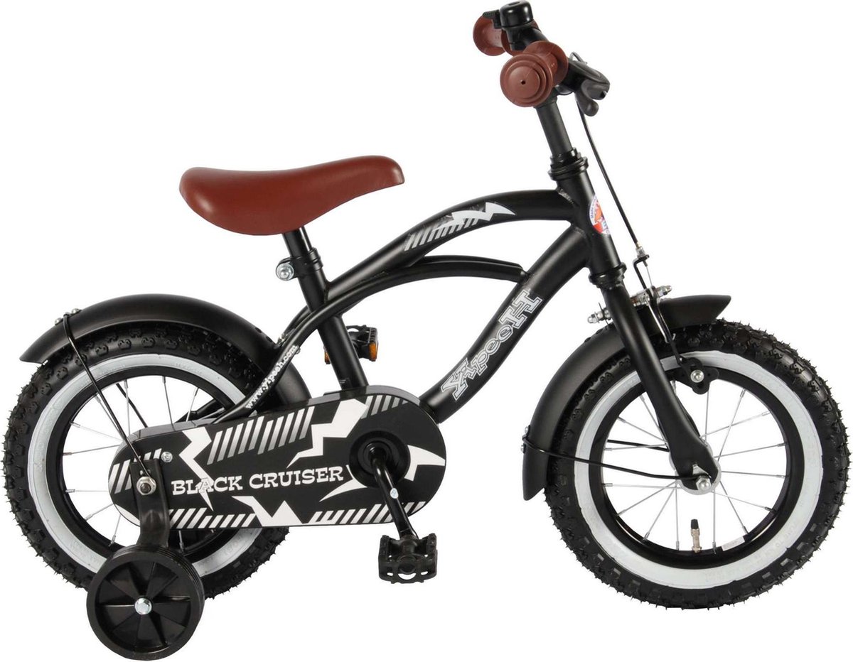 Volare Black Cruiser 12 inch kinderfiets