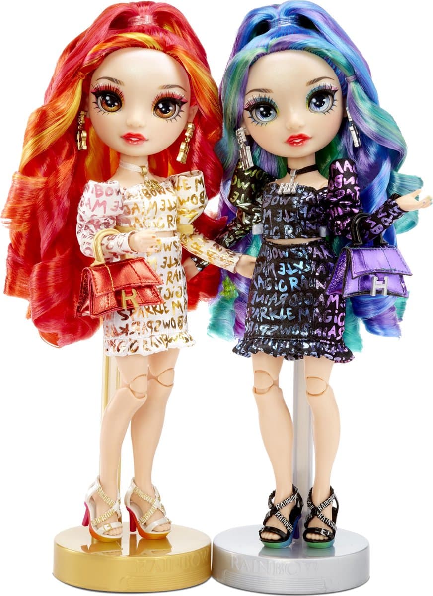 Rainbow High Twins Laurel and Holly De’vious modepoppen