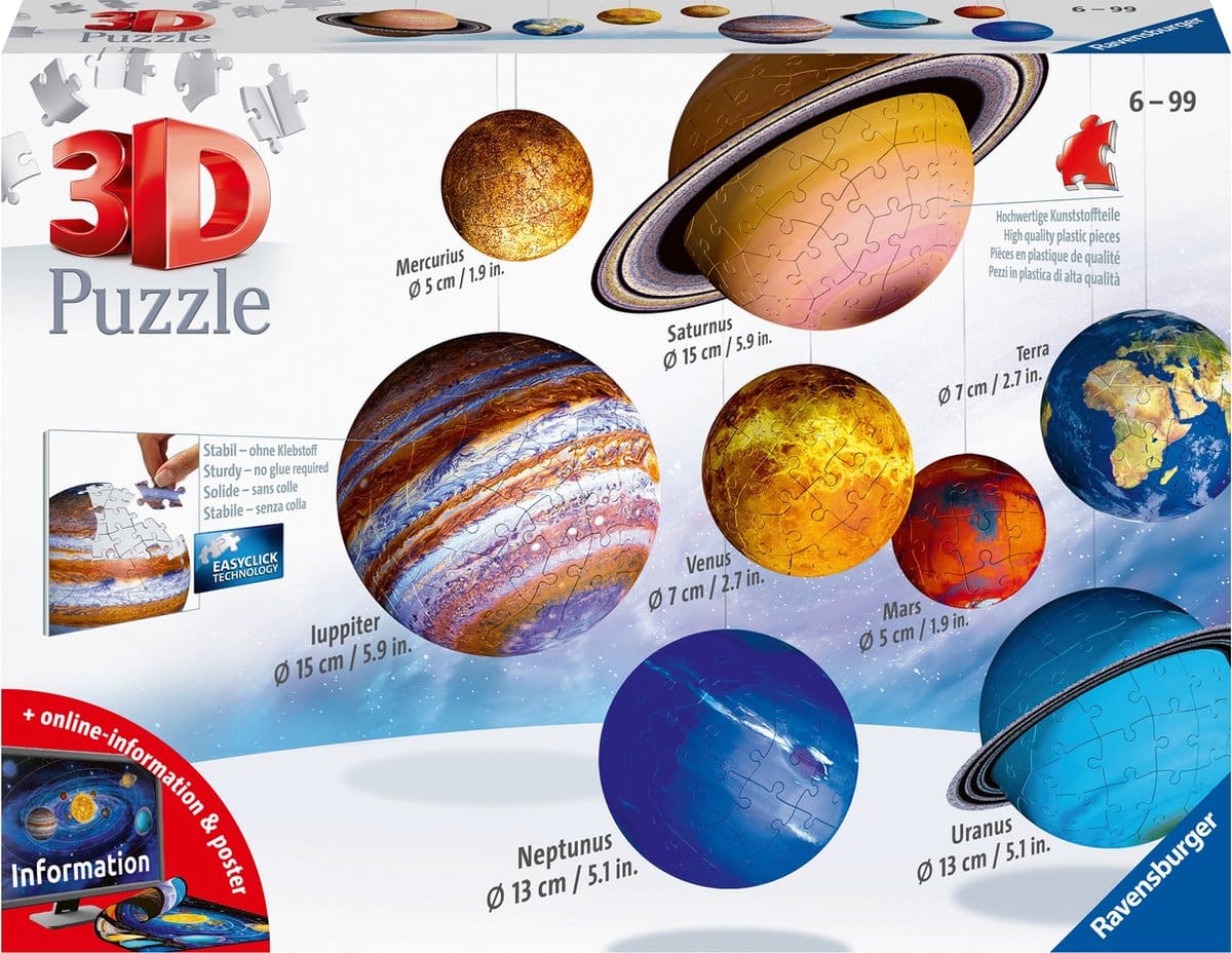 Ravensburger 3D-puzzel Zonnestelsel