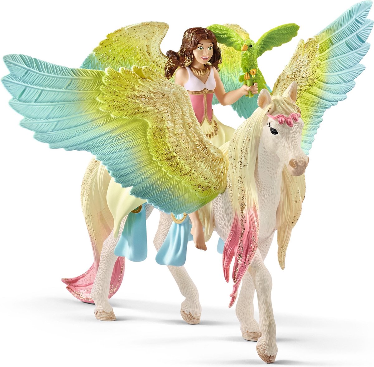 Schleich Bayala Surah met glitterpegasus speelfiguur