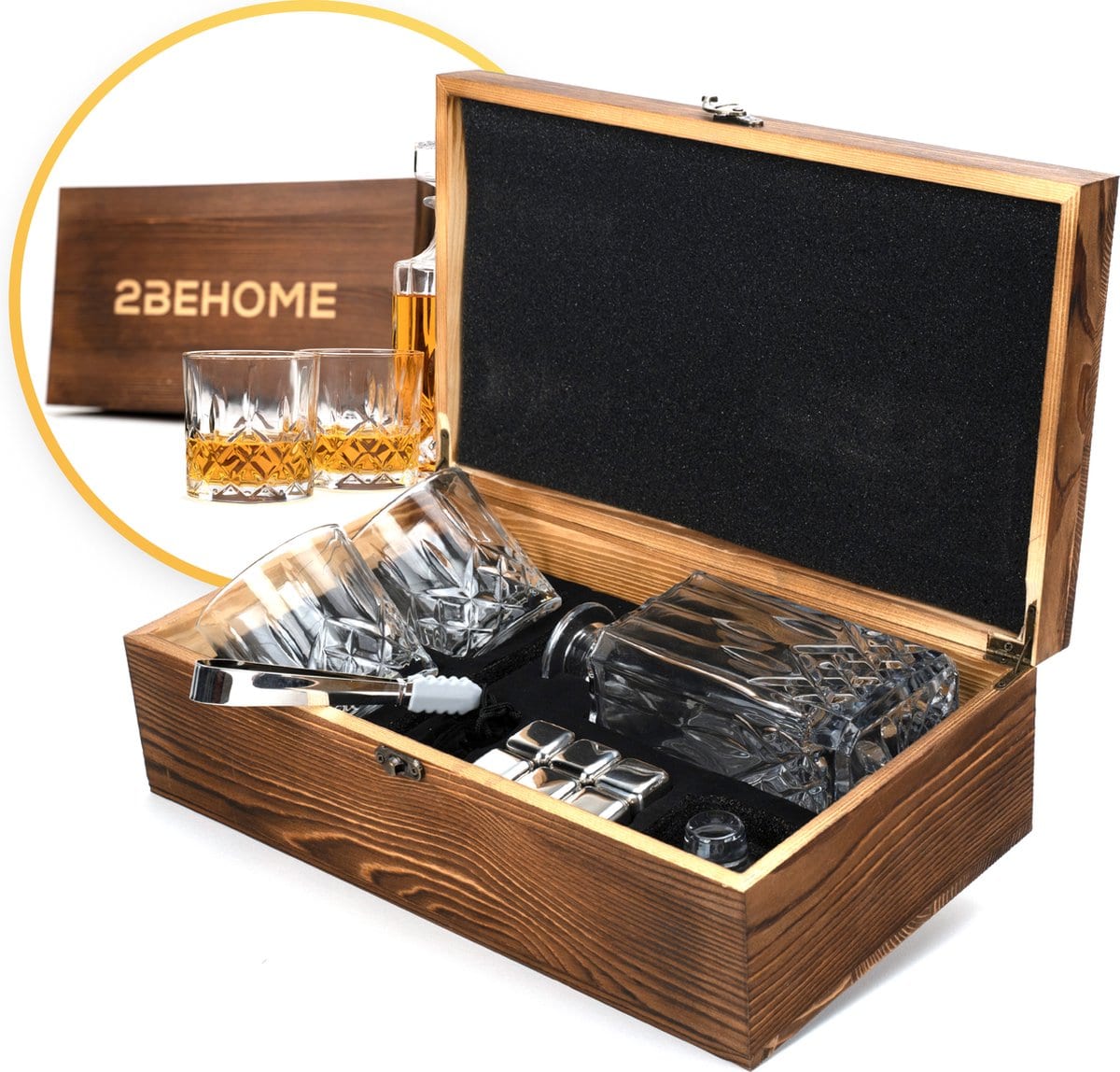 2BEHOME Whiskeyset met karaf